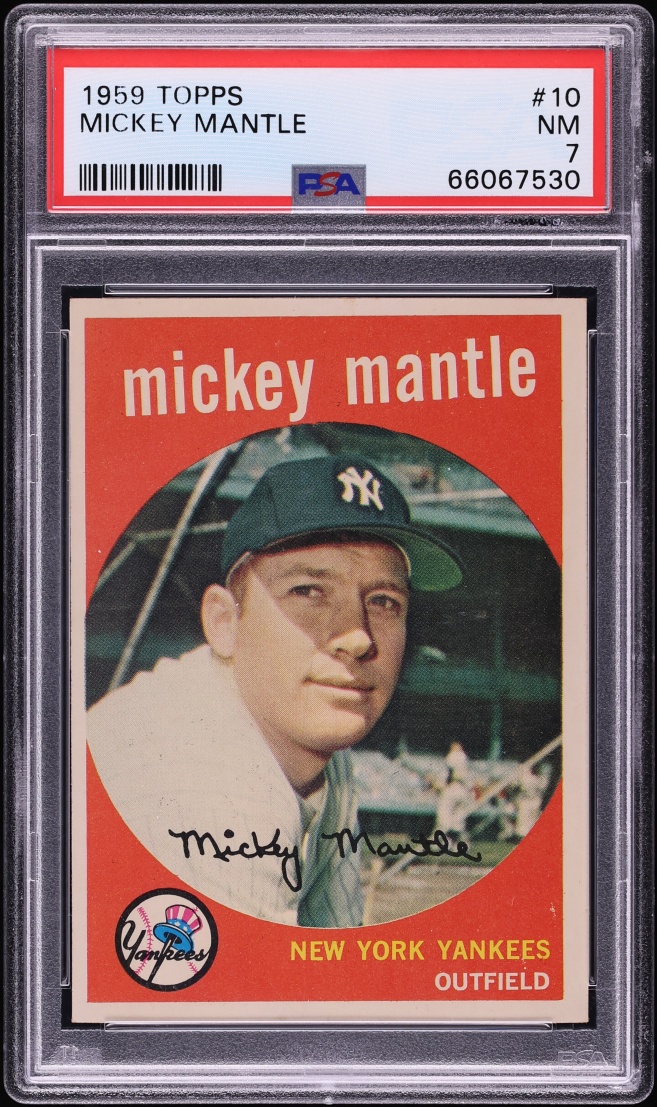 1959 Topps Mickey Mantle #10 PSA 7 NRMT