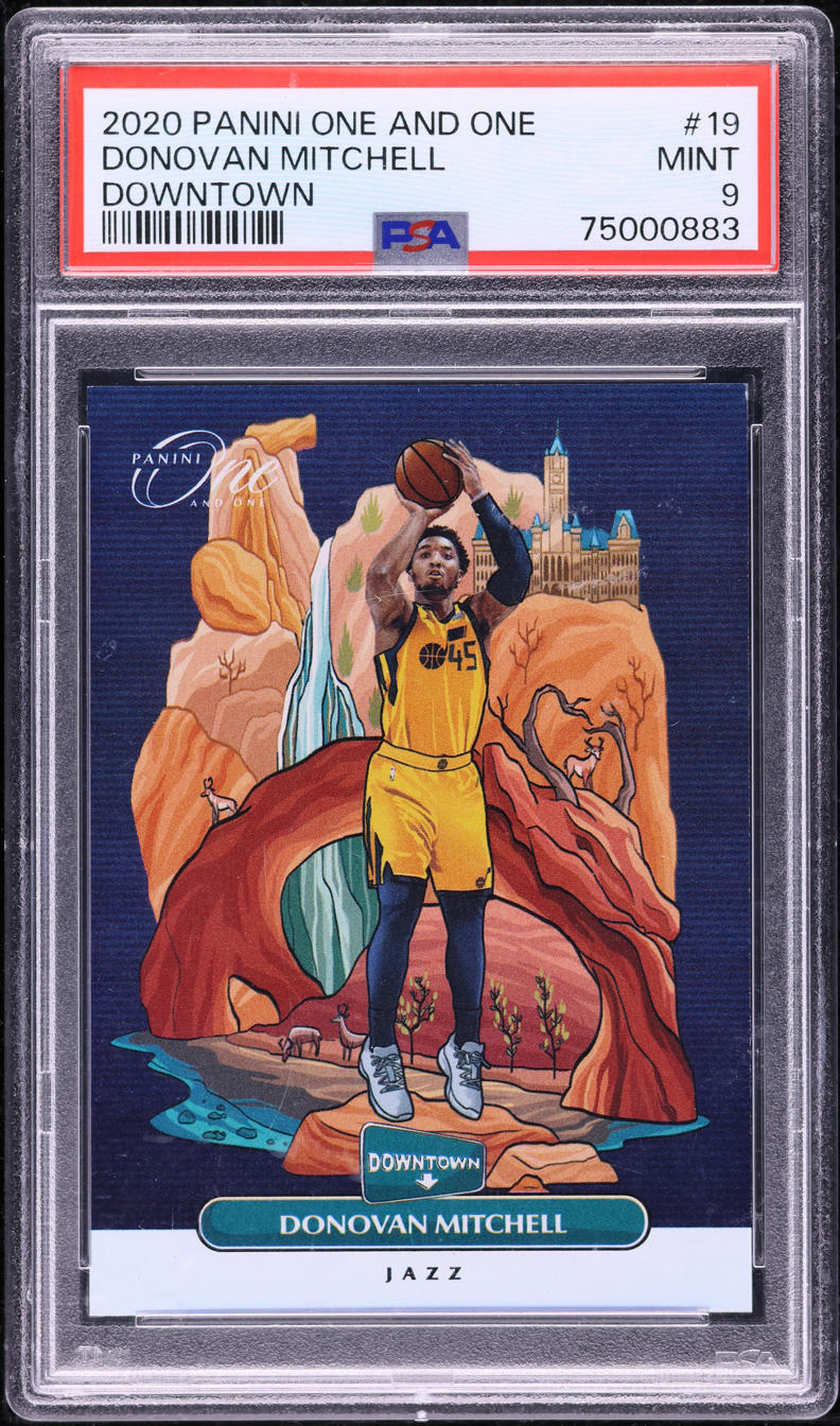 2020 Panini One And One Downtown Donovan Mitchell #19 PSA 9 MINT