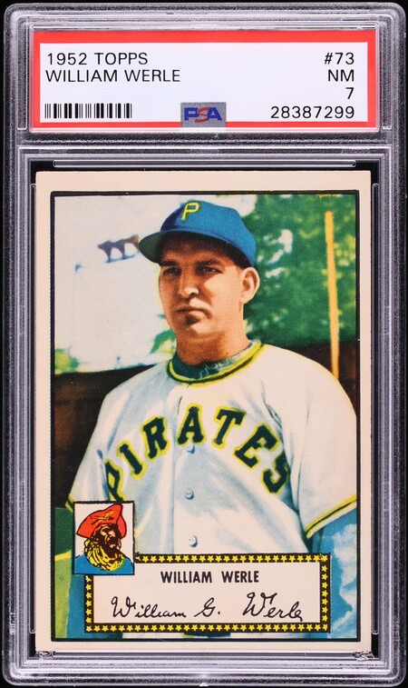 1952 Topps William Werle #73 PSA 7 NRMT