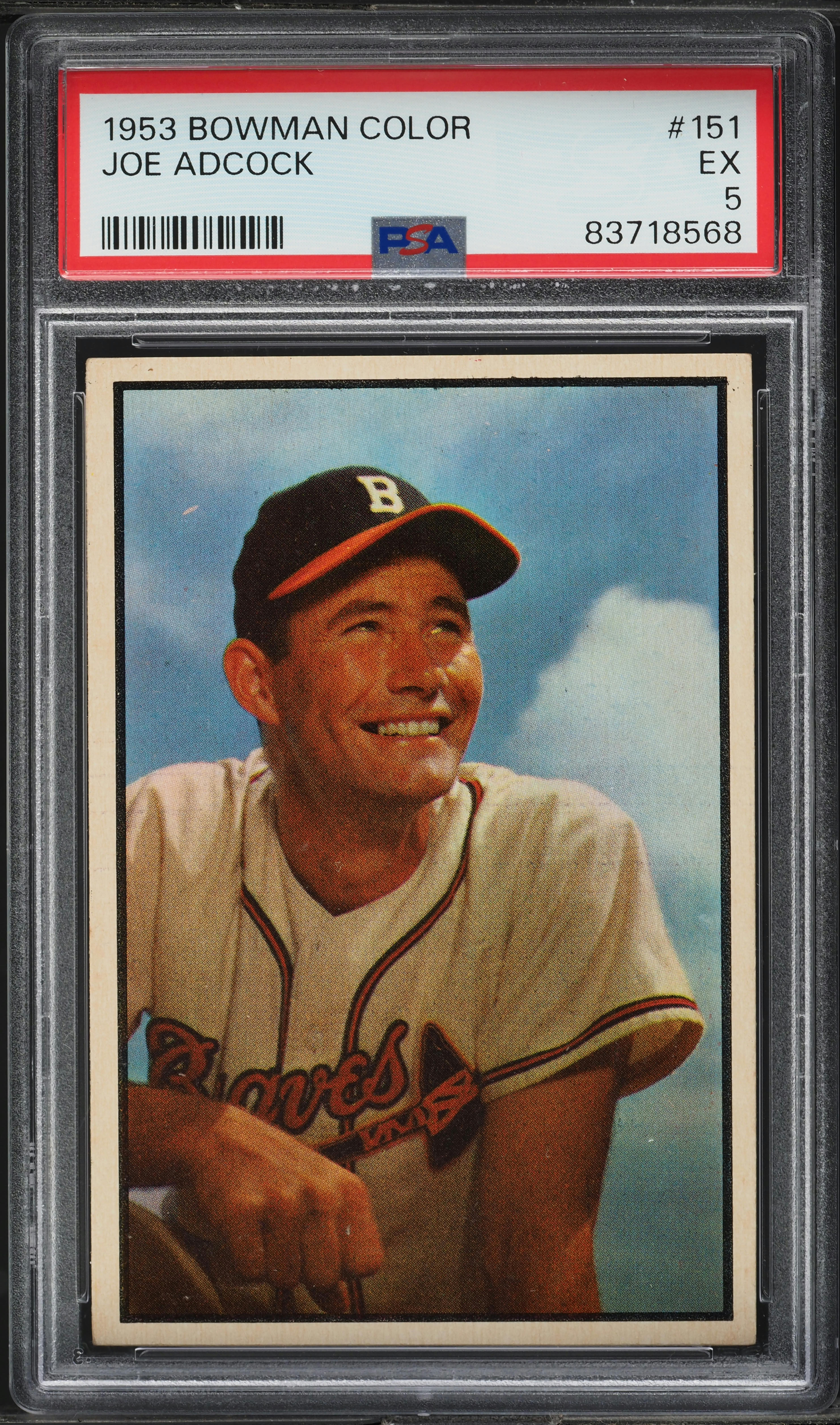 1953 Bowman Color Joe Adcock #151 PSA 5 EX