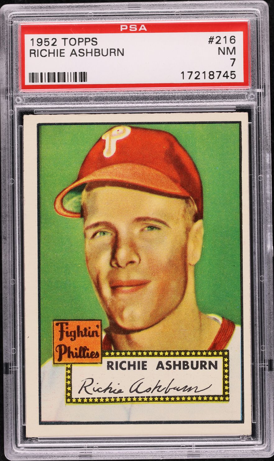 1952 Topps Richie Ashburn #216 PSA 7 NRMT