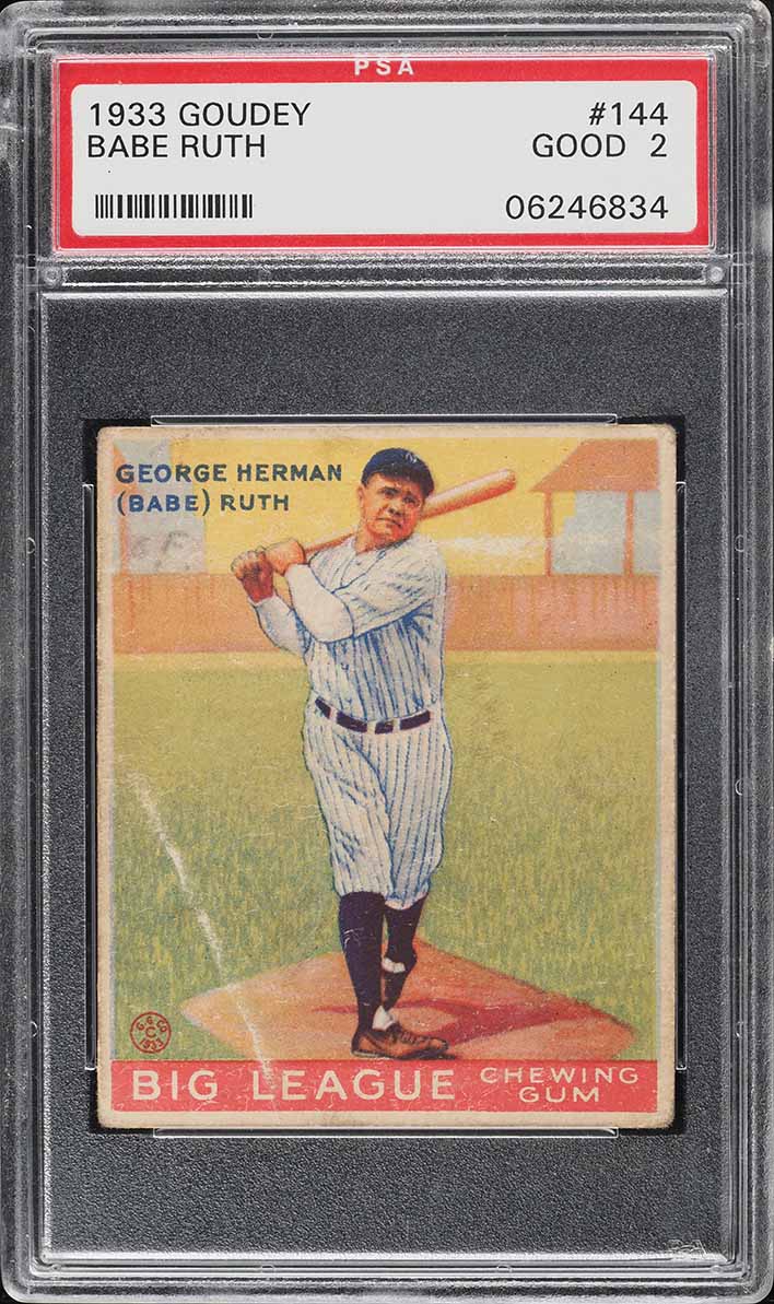 1933 Goudey Babe Ruth #144 PSA 2 GD