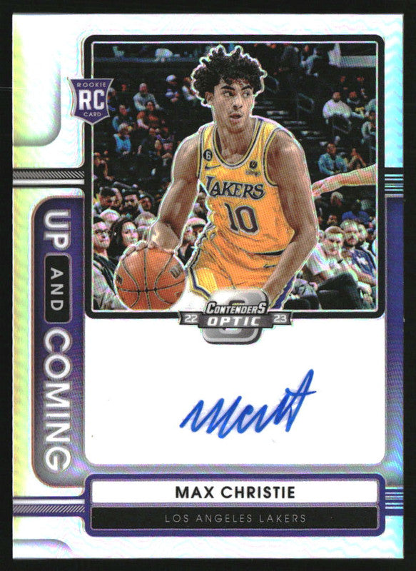 2022 Panini Contenders Optic Up and Coming Autograph Max Christie RC Auto /125