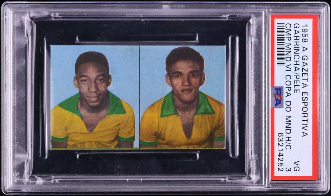 1958 A Gazeta Esportiva Campeao Mundial Garrincha & Pele ROOKIE PSA 3 VG