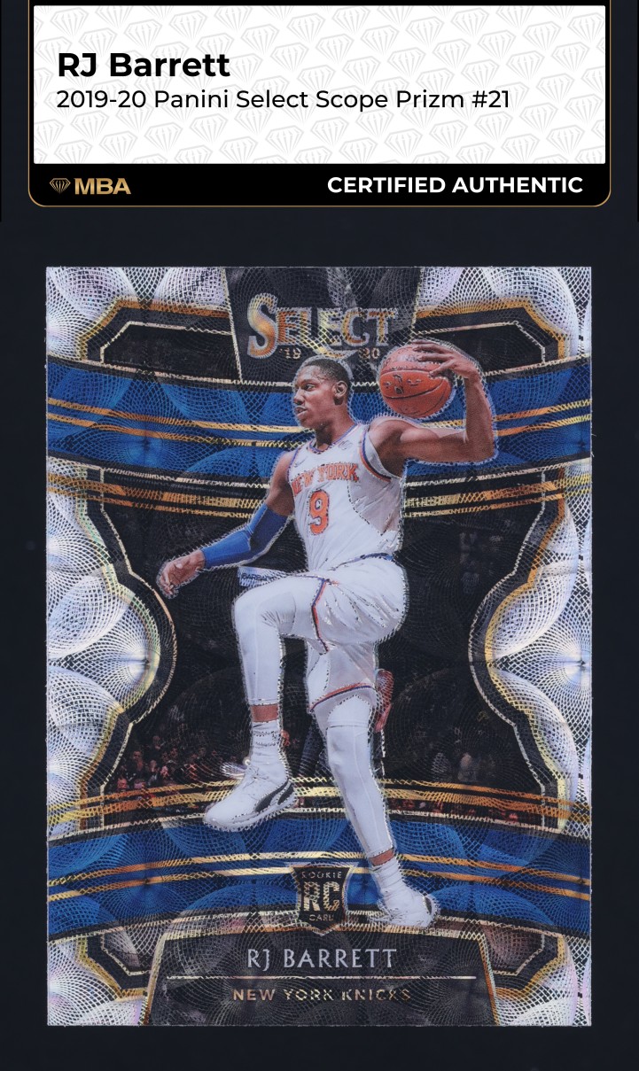 2019 Select Concourse Scope Prizm RJ Barrett ROOKIE #21 MBA AUTH