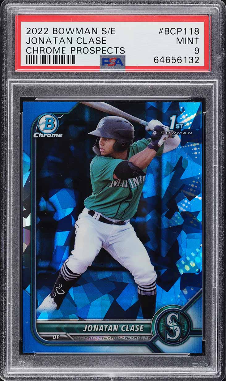 2022 Bowman Chrome Sapphire Prospects Jonatan Clase ROOKIE #BCP-118 PSA 9 MINT