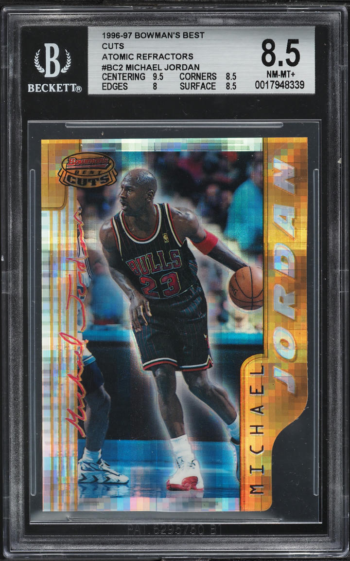 1996 Bowman's Best Cuts Atomic Refractor Die-Cut Michael Jordan #BC2 BGS 8.5