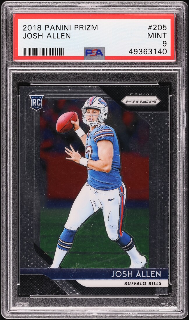 2018 Panini Prizm Josh Allen ROOKIE #205 PSA 9 MINT