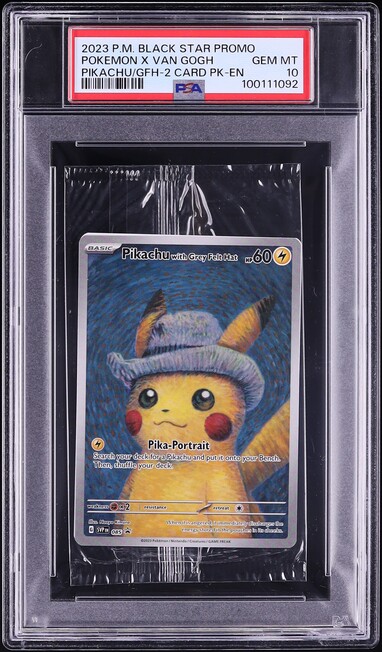 2023 Pokemon SV Black Star Promo Van Gogh Pikachu With Grey Felt Hat #85 PSA 10