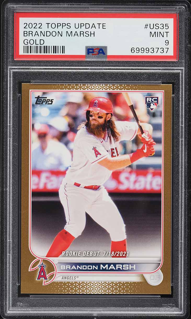 2022 Topps Update Gold Brandon Marsh ROOKIE /2022 #US35 PSA 9 MINT