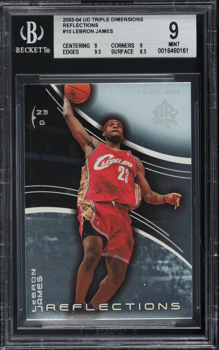 2003 Upper Deck Triple Dimensions Reflections LeBron James ROOKIE #10 BGS 9 MINT