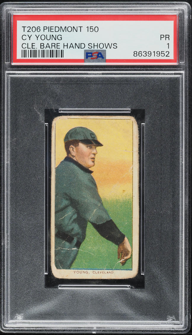1909-11 T206 Cy Young CLEVELAND, BARE HANDS SHOWS PSA 1 PR