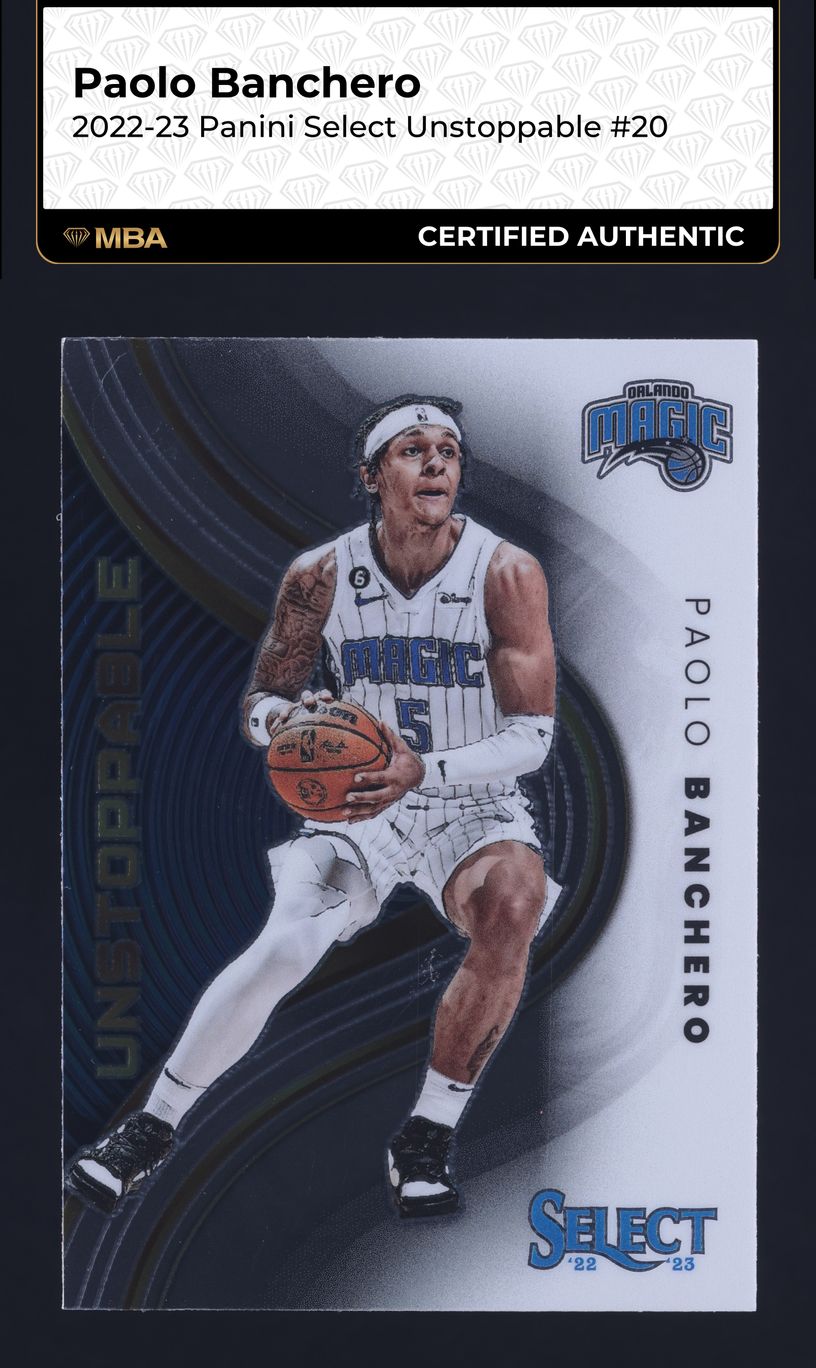 2022 Select Unstoppable Paolo Banchero ROOKIE #20 MBA AUTH