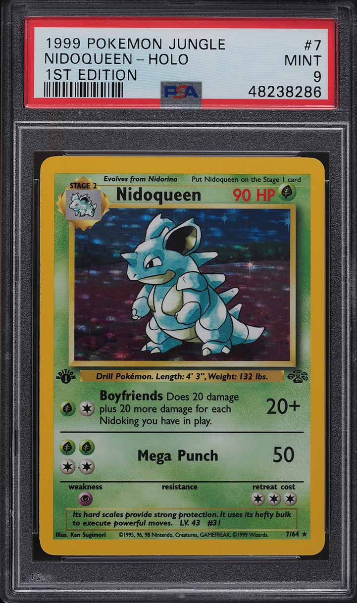 1999 Pokemon Jungle 1st Edition Holo Nidoqueen #7 PSA 9 MINT