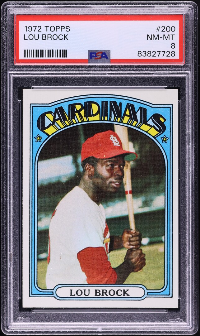 1972 Topps Lou Brock #200 PSA 8 NM-MT