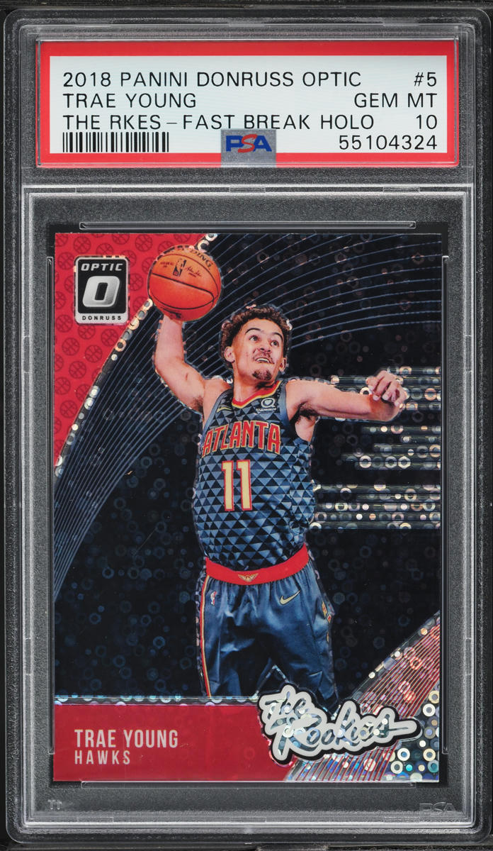 2018 Donruss Optic The Rookies Fast Break Trae Young ROOKIE #5 PSA 10 GEM MINT