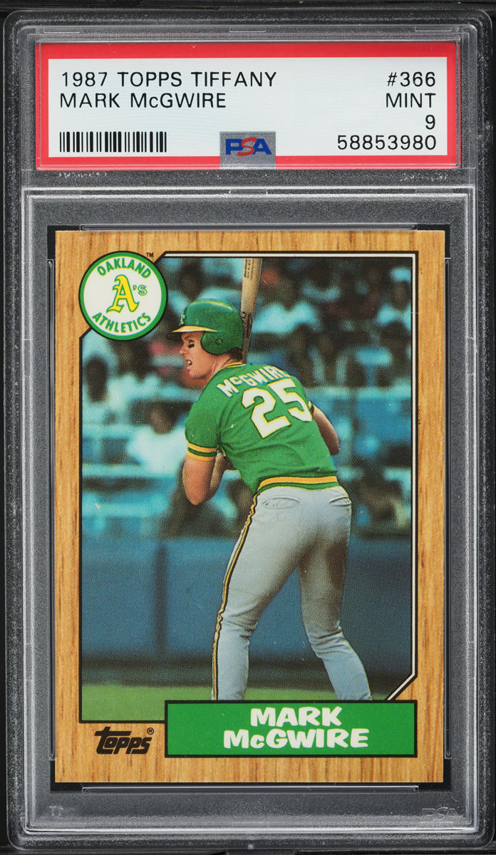 1987 Topps Tiffany Mark McGwire ROOKIE #366 PSA 9 MINT