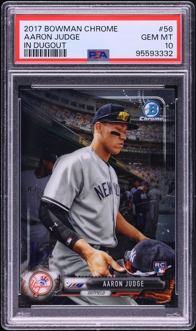 2017 Bowman Chrome In Dugout Aaron Judge ROOKIE #56 PSA 10 GEM MINT