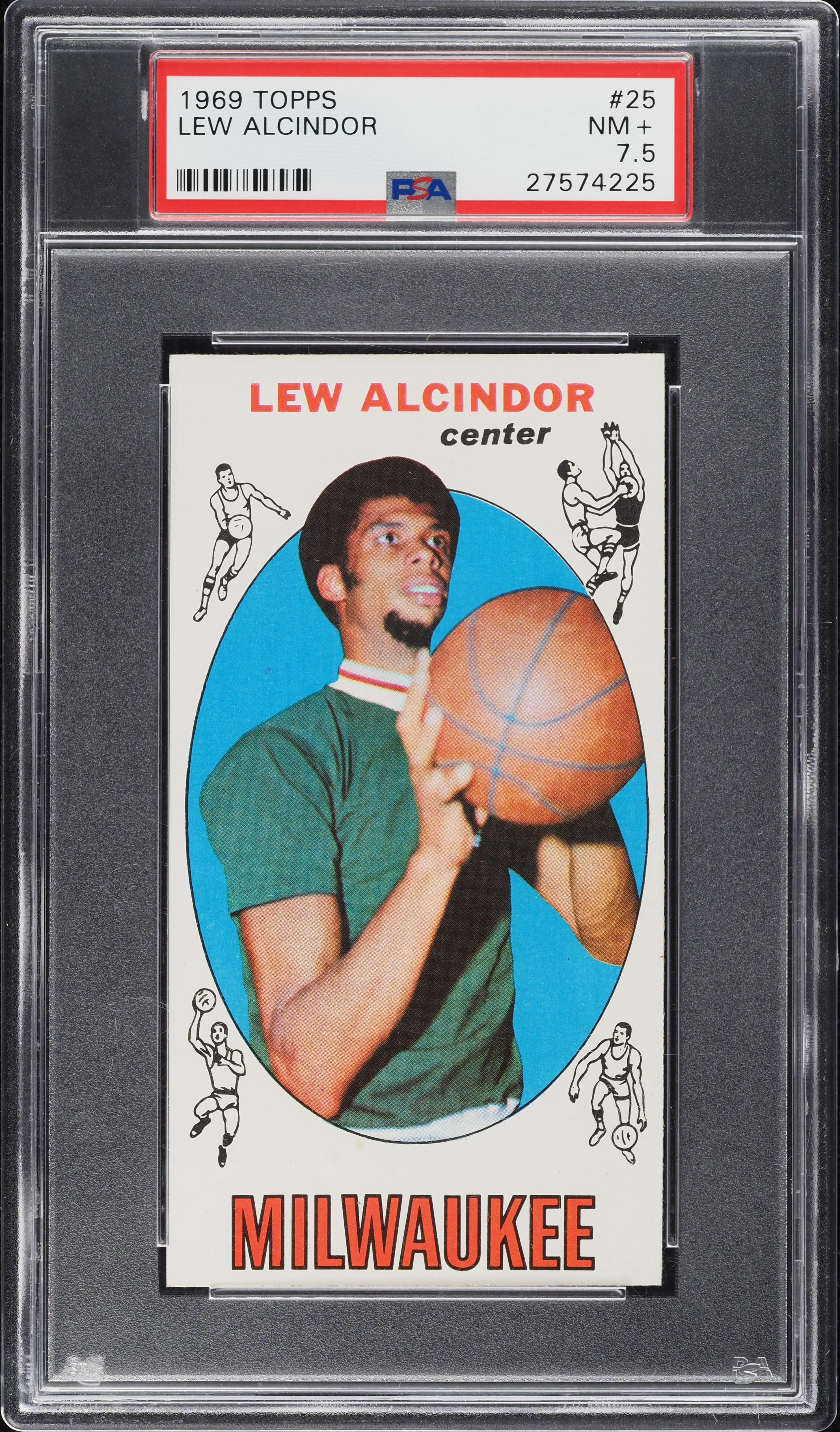 1969 Topps Basketball Lew Alcindor ROOKIE #25 PSA 7.5 NRMT+ (PWCC-A)