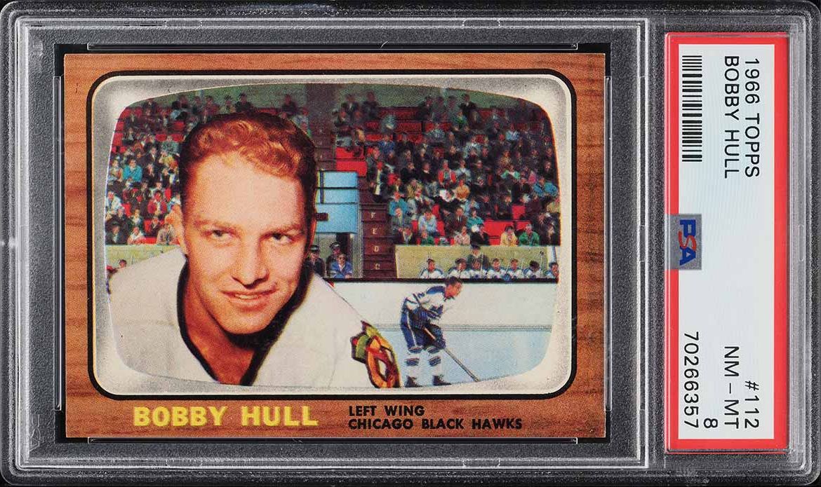 1966 Topps Hockey Bobby Hull #112 PSA 8 NM-MT