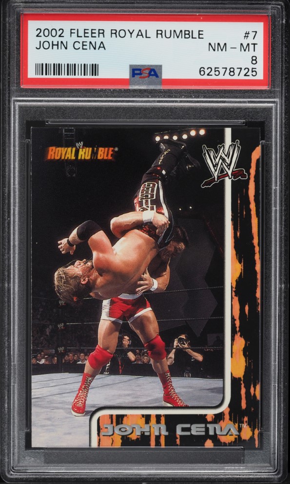 2002 Fleer Royal Rumble Wrestling John Cena ROOKIE #7 PSA 8 NM-MT