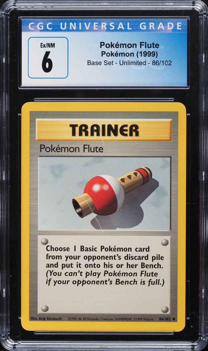 1999 Pokemon Base Set Pokemon Flute #86 CGC 6 EXMT
