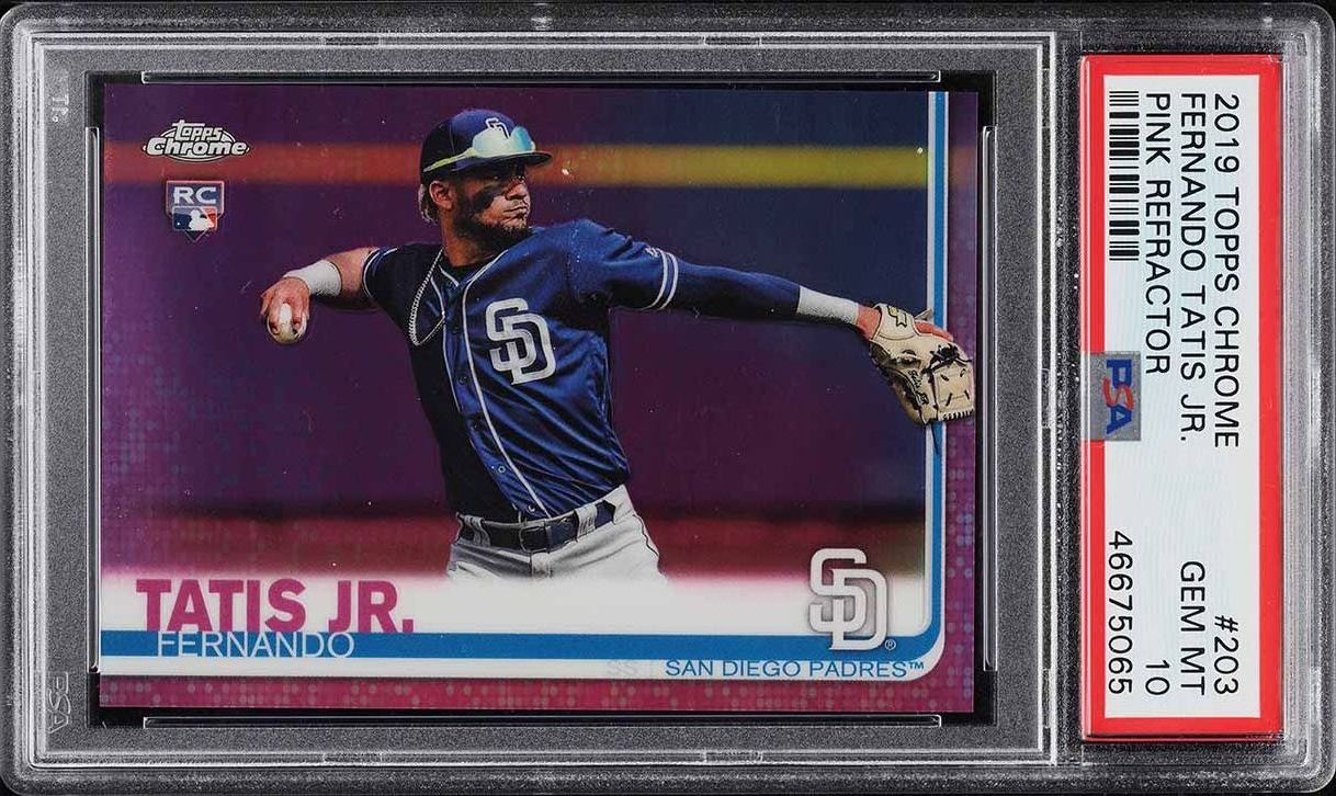 2019 Topps Chrome Pink Refractor Fernando Tatis Jr. ROOKIE #203 PSA 10 GEM MINT