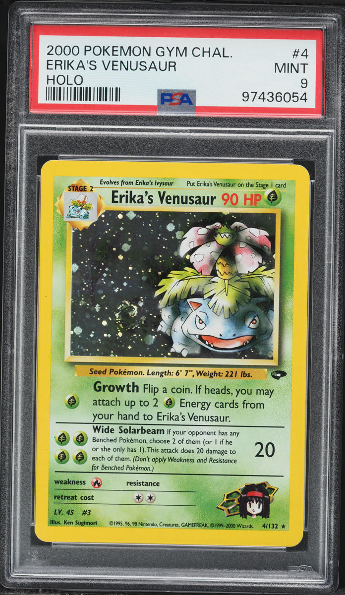 2000 Pokemon Gym Challenge Holo Erika's Venusaur #4 PSA 9 MINT