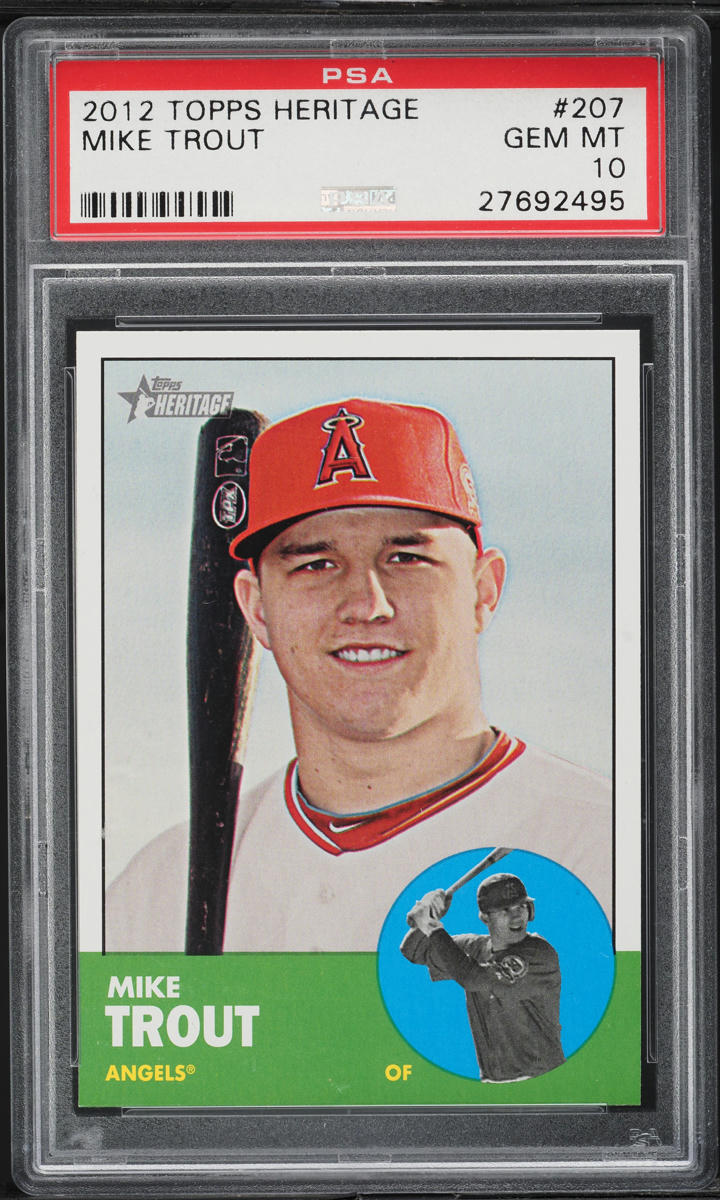 2012 Topps Heritage Mike Trout #207 PSA 10 GEM MINT