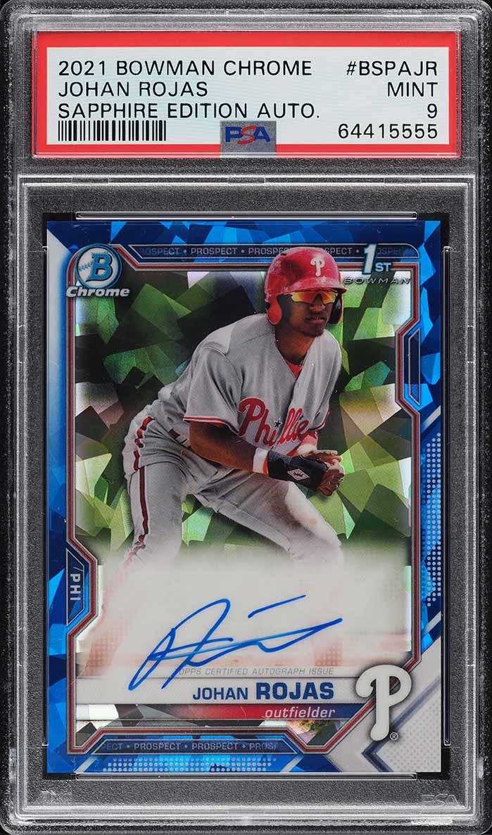 Johan Rojas #BSPA-JR 2021 Bowman Sapphire Edition Baseball Autographs