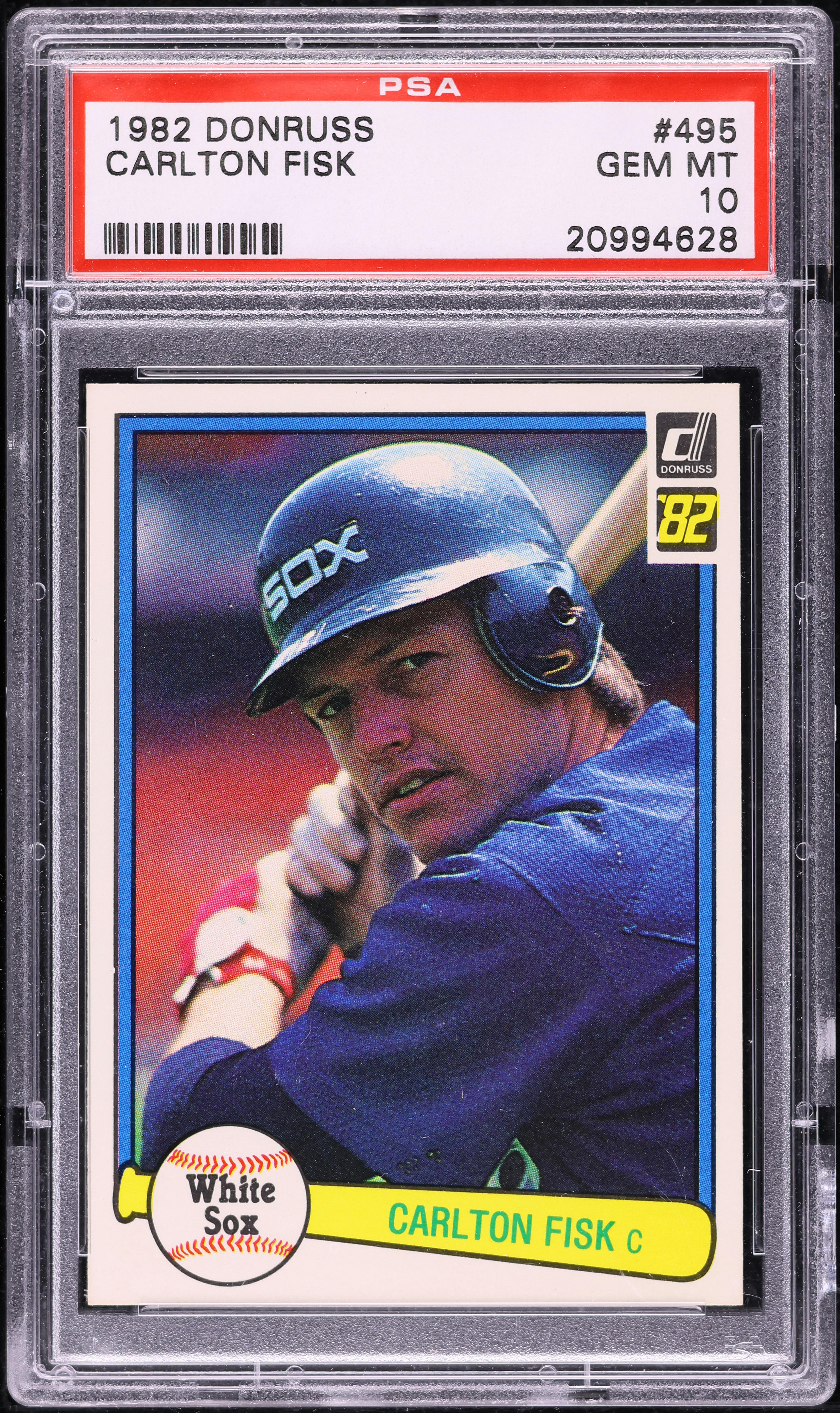 1982 Donruss Carlton Fisk #495 PSA 10 GEM MINT