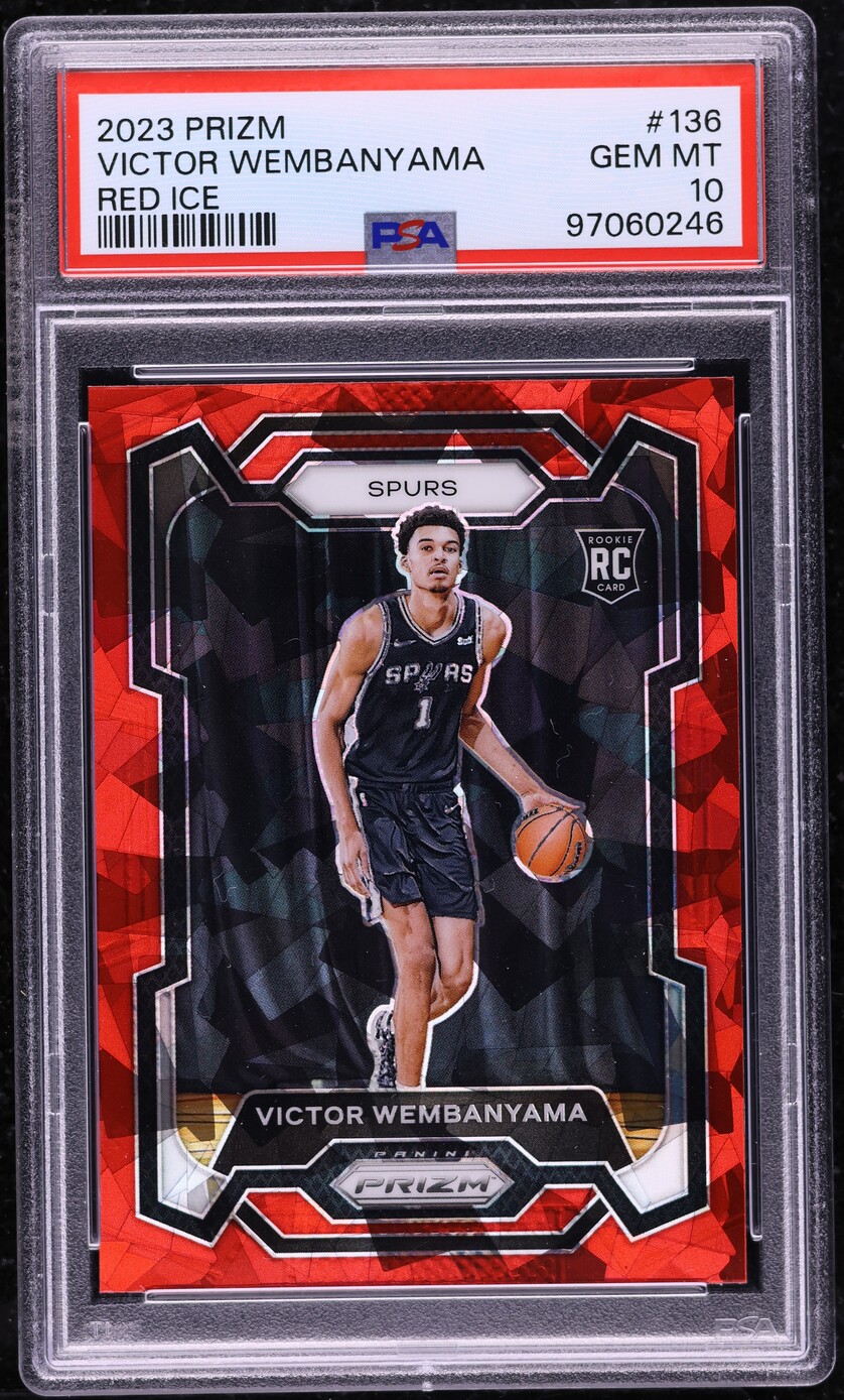 2023 Panini Prizm Red Ice Victor Wembanyama ROOKIE #136 PSA 10 GEM MINT
