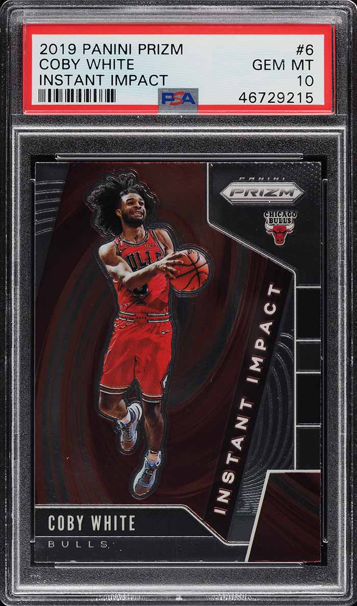 2019 Panini Prizm Instant Impact Coby White ROOKIE #6 PSA 10 GEM MINT