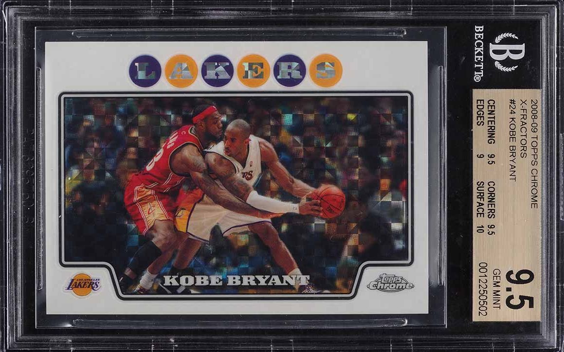 2008 Topps Chrome Xfractor Kobe Bryant w/ LeBron James /288 #24 BGS 9.5 GEM MINT