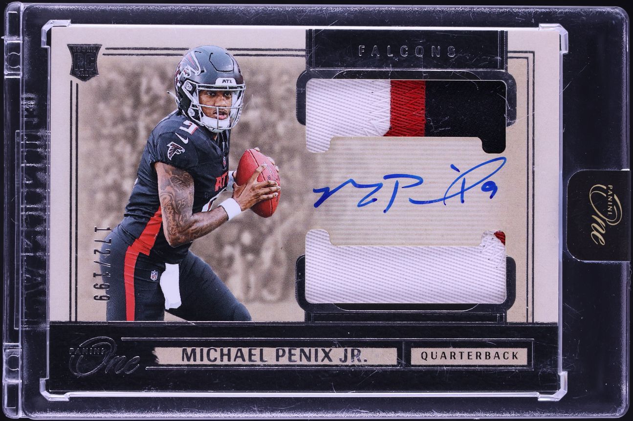 2024 Panini One Dual Michael Penix Jr. ROOKIE PATCH AUTO /199 #32