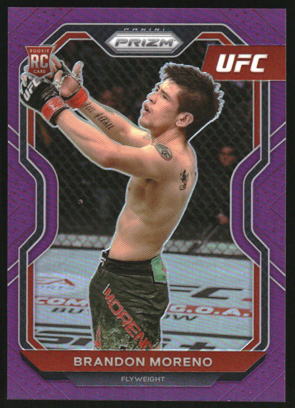 2021 Panini Prizm UFC Prizms Purple #38 Brandon Moreno RC /149