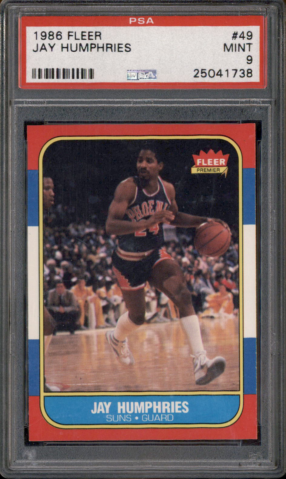 1986 Fleer #49 Jay Humphries PSA 9