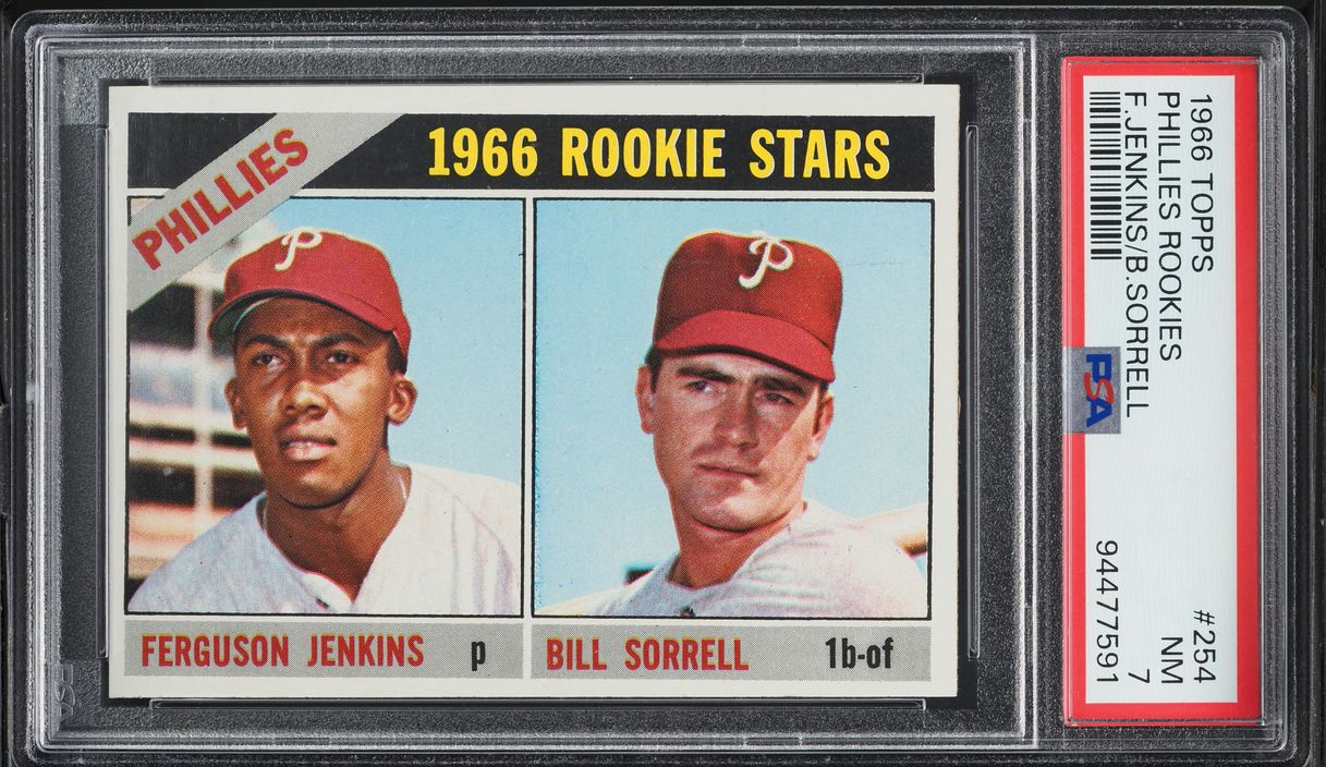 1966 Topps Fergie Jenkins ROOKIE #254 PSA 7 NRMT