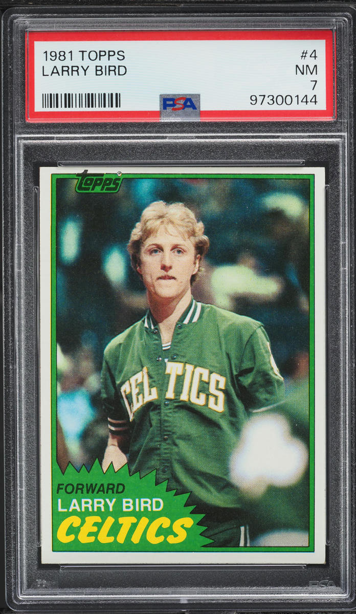 1981 Topps Basketball Larry Bird #4 PSA 7 NRMT