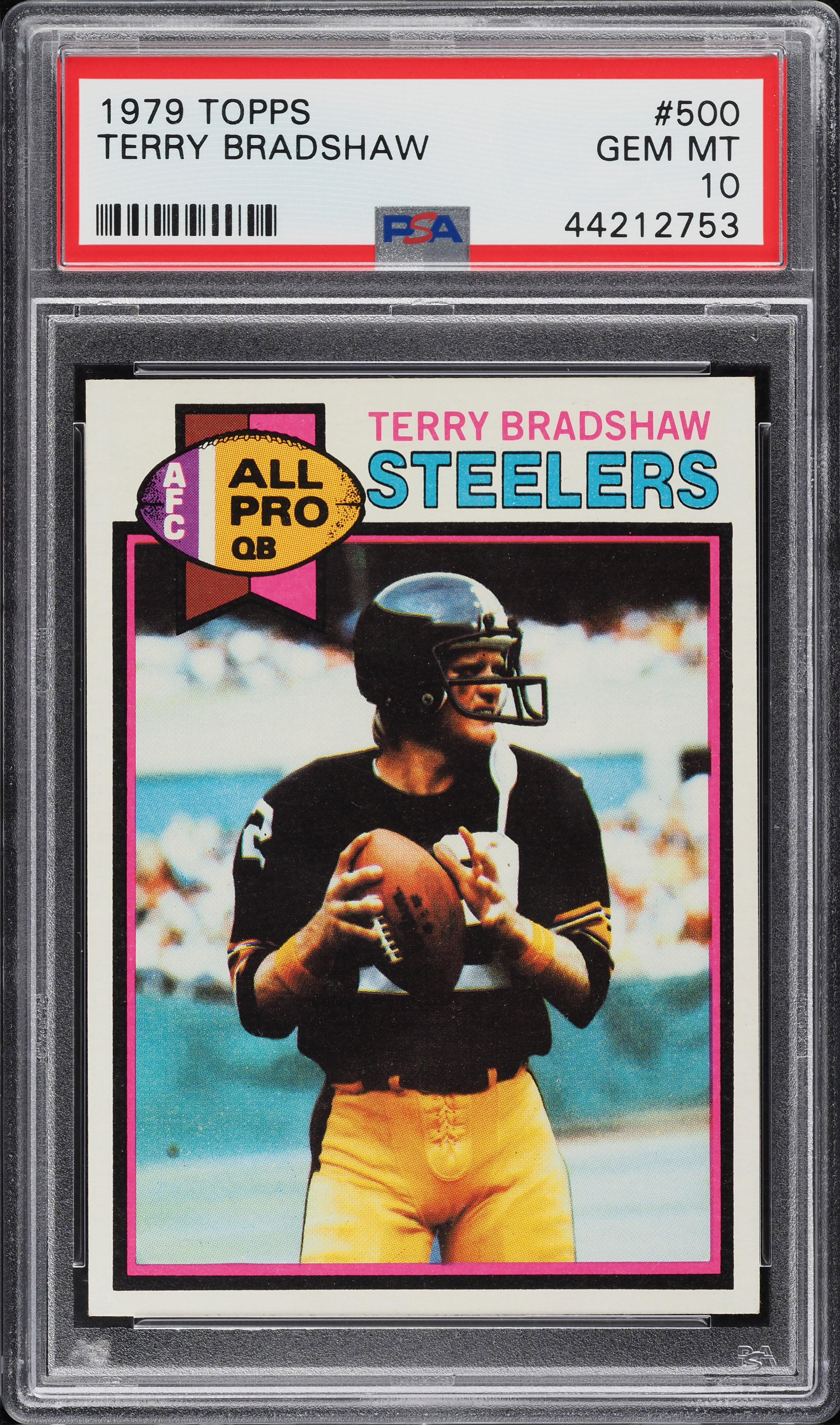 1979 Topps Football Terry Bradshaw ALL-PRO #500 PSA 10 GEM MINT