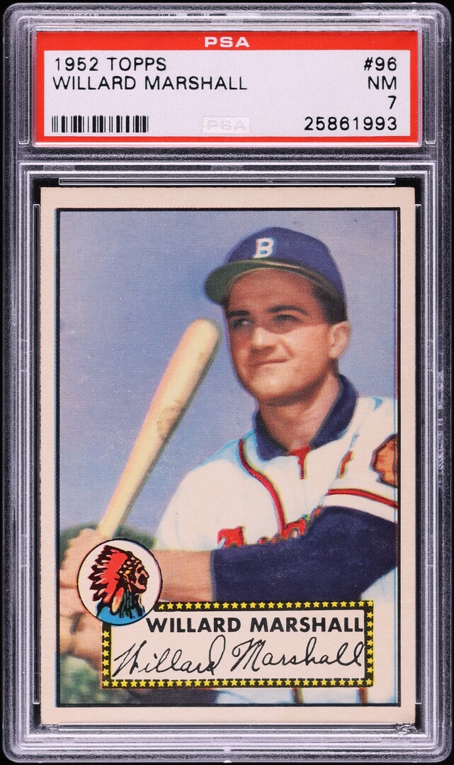 1952 Topps Willard Marshall #96 PSA 7 NRMT