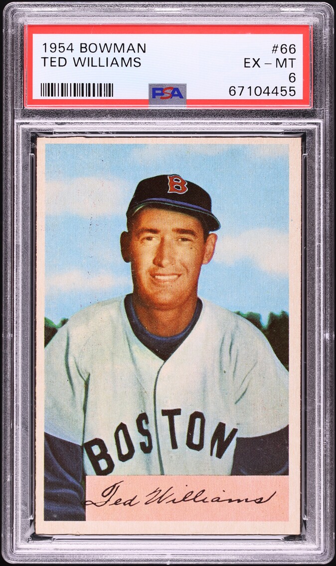 1954 Bowman Ted Williams #66 PSA 6 EXMT