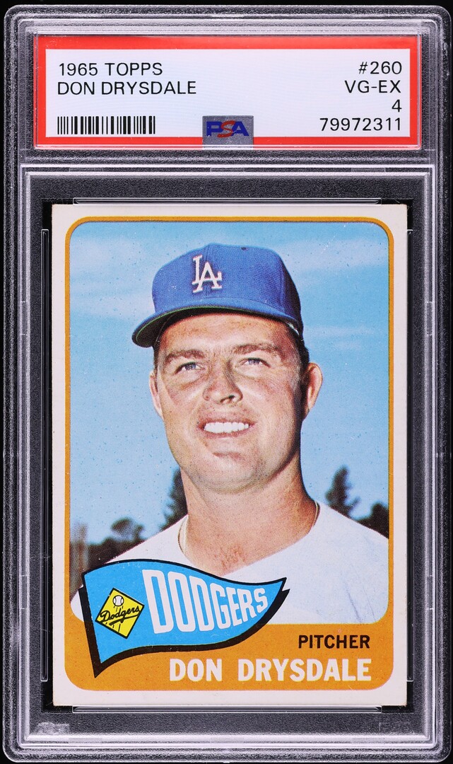1965 Topps Don Drysdale #260 PSA 4 VGEX