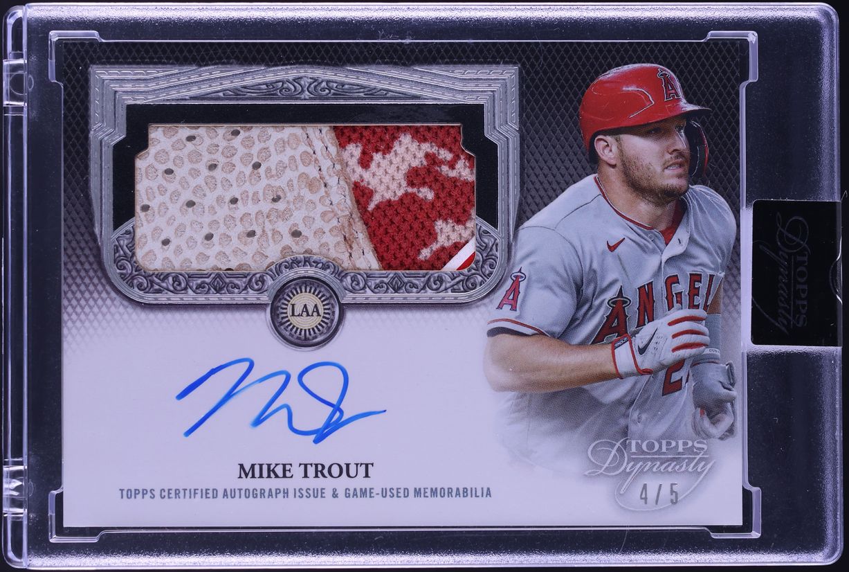 2023 Topps Dynasty Batting Glove Mike Trout PATCH AUTO /5 #ABG-MT