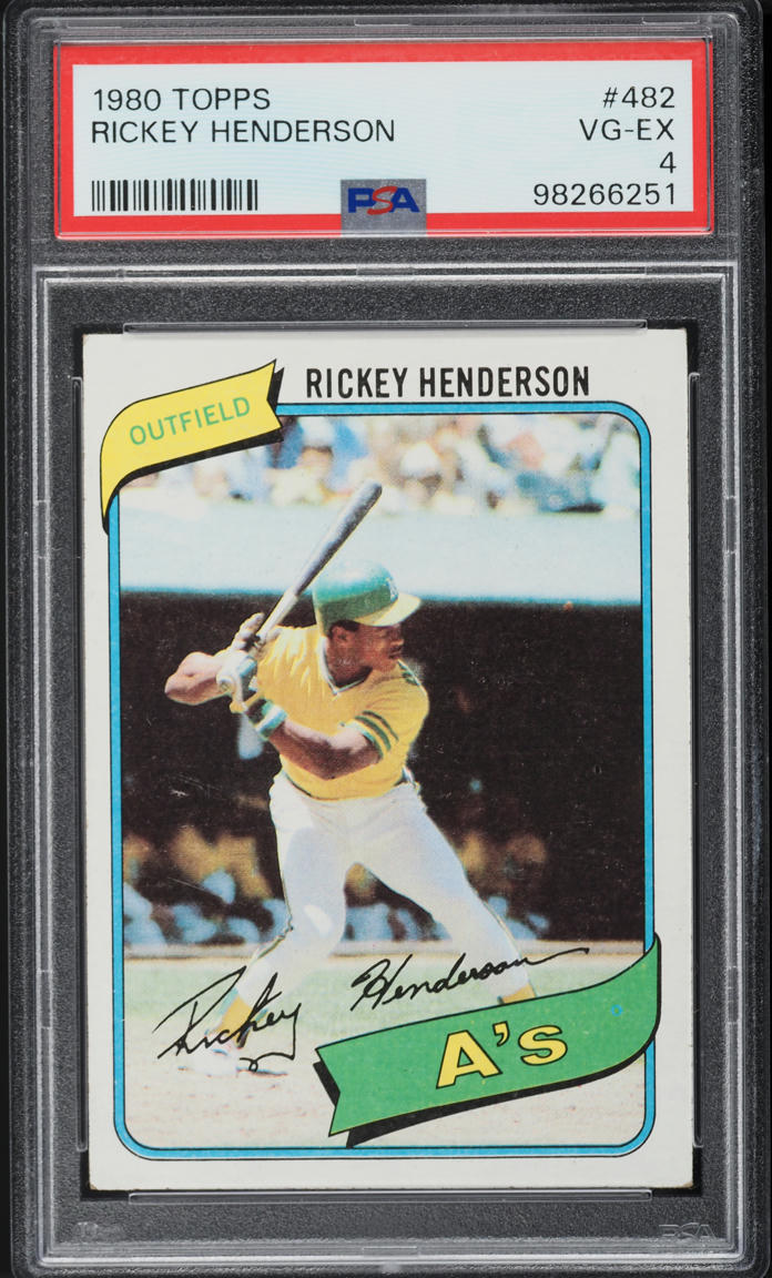 1980 Topps Rickey Henderson ROOKIE #482 PSA 4 VGEX