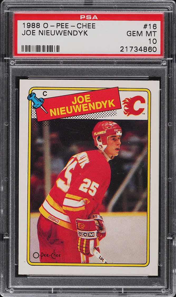 1988 O-Pee-Chee Hockey Joe Nieuwendyk ROOKIE #16 PSA 10 GEM MINT