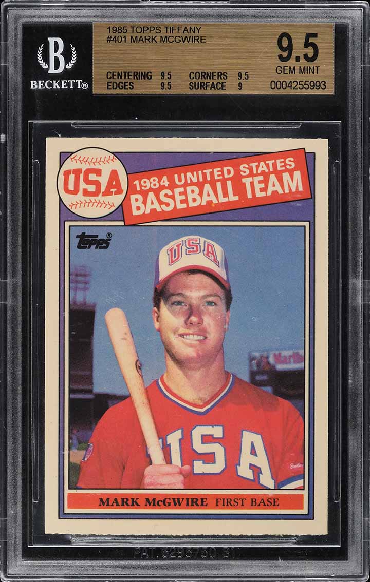 1985 Topps Tiffany Mark McGwire ROOKIE #401 BGS 9.5 GEM MINT