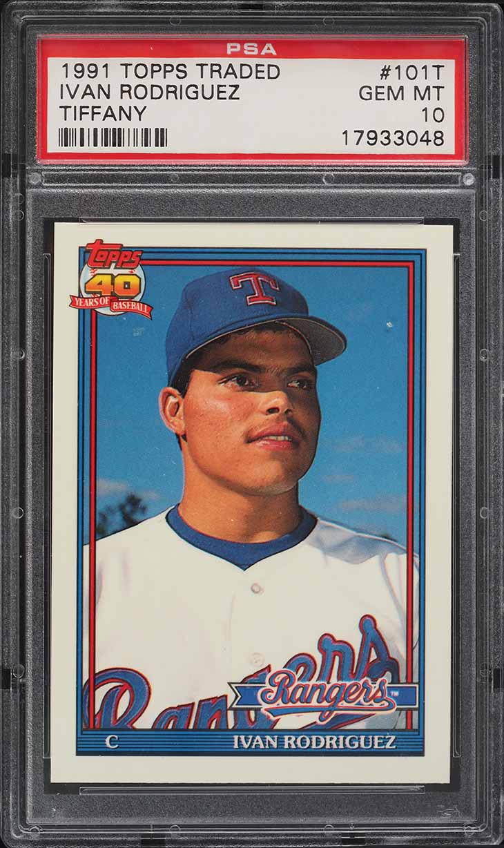 1991 Topps Traded Tiffany Ivan Rodriguez ROOKIE #101T PSA 10 GEM MINT