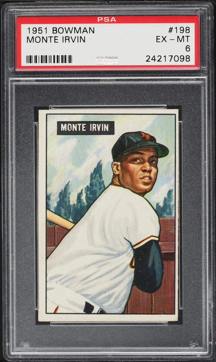 1951 Bowman Monte Irvin ROOKIE #198 PSA 6 EXMT