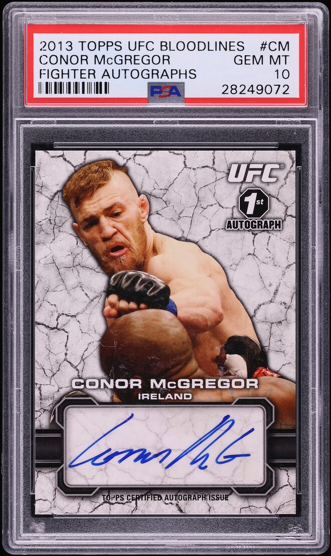 2013 Topps UFC Bloodlines Conor McGregor ROOKIE AUTO #CM PSA 10 GEM MINT